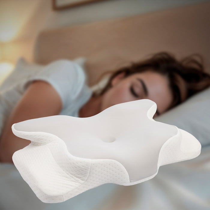 Almohada cervical viscoelástica de contorno mariposa