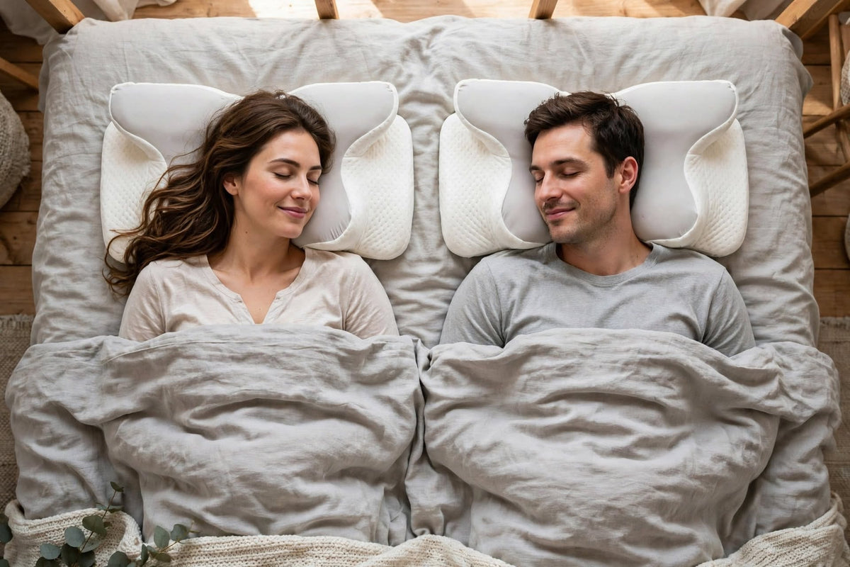 Almohada cervical viscoelástica de contorno mariposa
