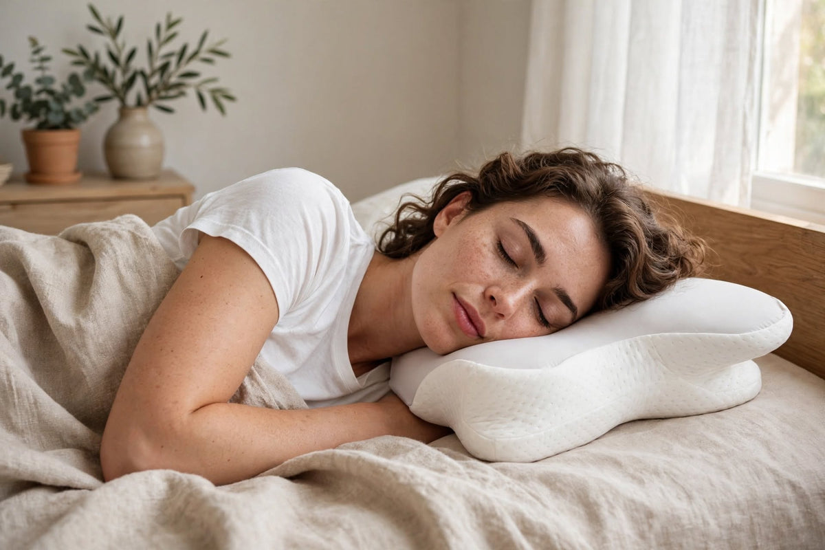 Almohada cervical viscoelástica de contorno mariposa