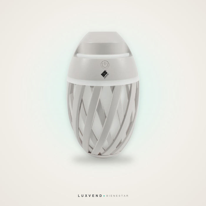 Humidificador con difusor de aromas con luz LED USB 500 ml gris