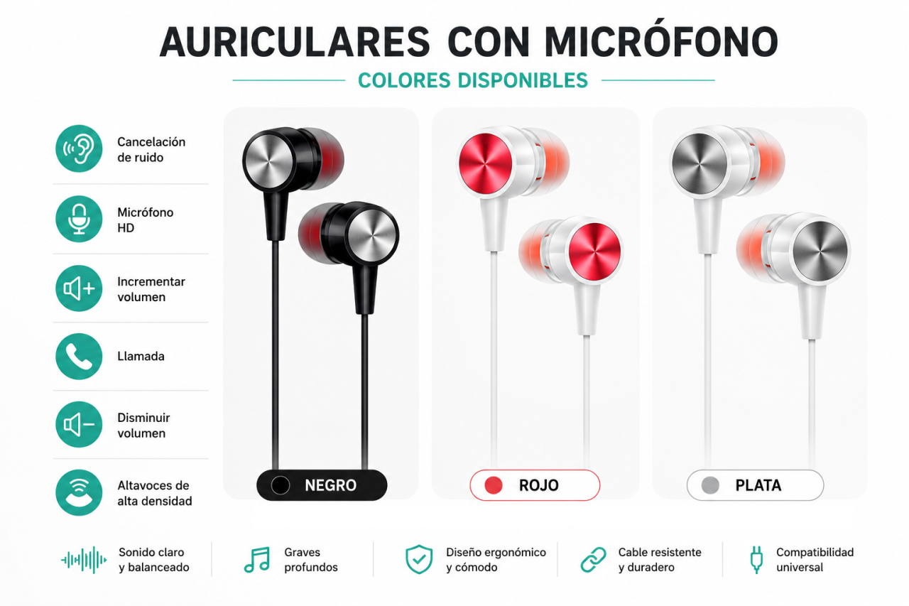 Auriculares con micrófono