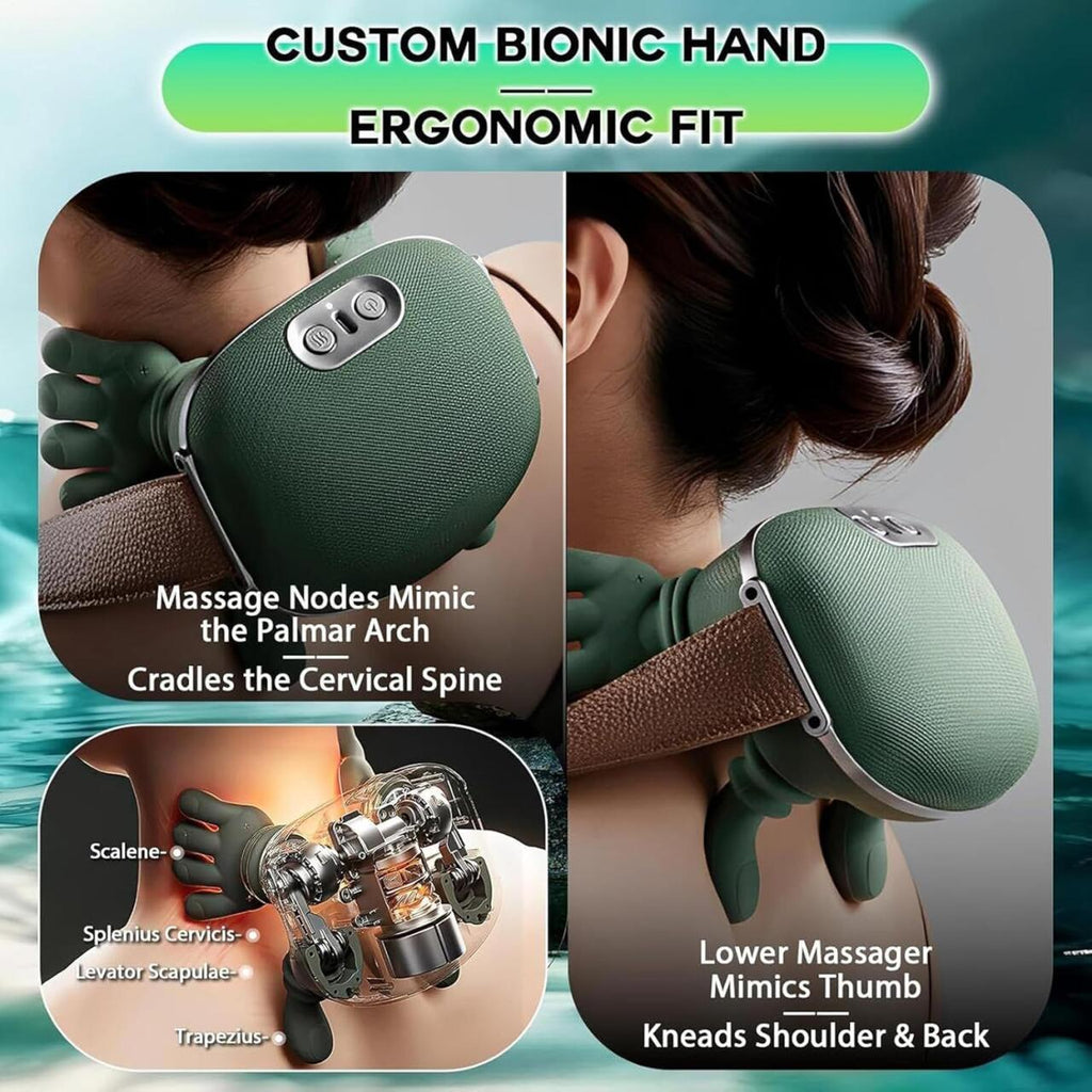 Masajeador Cervical y Espalda 4D Mano Biónica